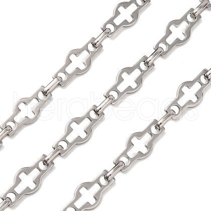 304 Stainless Steel Hollow Cross Link Chains CHS-S012-14P-1
