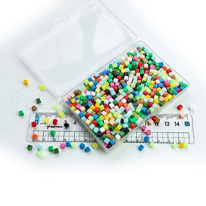 Cube Glass Cabochons PW-WG38939-05-1