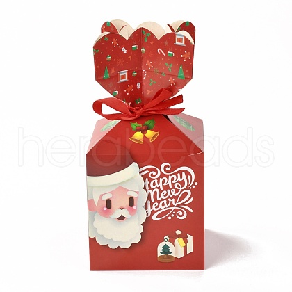 Christmas Theme Paper Fold Gift Boxes CON-G012-03B-1