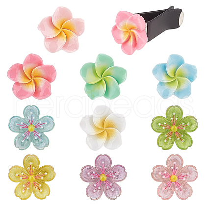 10Pcs 10 Style Magnetic Ferromanganese Iron & Plastic Air Vent Clips JEWB-AB00026-1