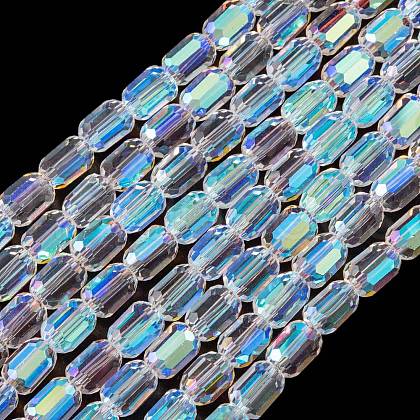 Electroplate Glass Beads Strands EGLA-D031-01Z-1