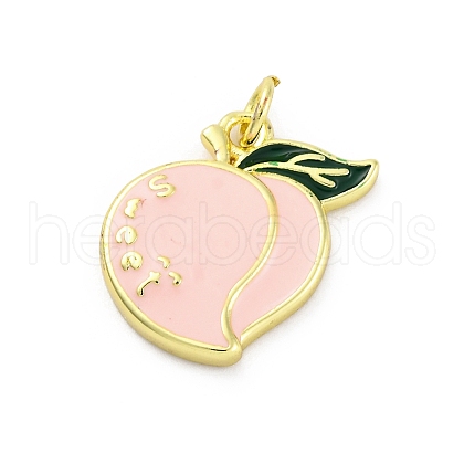 Brass Enamel Pendants KK-U066-05A-G-1