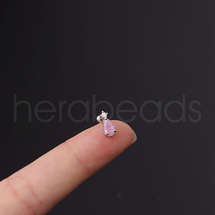 Brass Micro Pave Cubic Zirconia Cartilage Earrings WGF347E-07-1