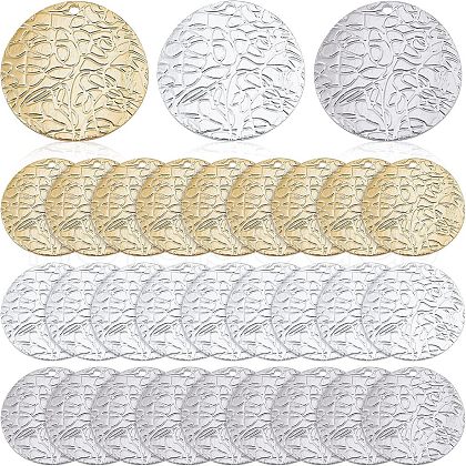 Fingerinspire 30Pcs 3 Colors Environmental Protection Electroplating Brass Pendants KK-FG0001-05-1