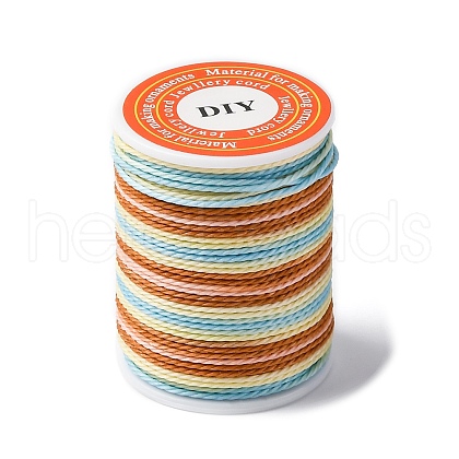 Segment Dyed Twisted Waxed Polyester Cord YC-C003-01B-1