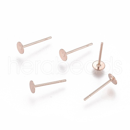 304 Stainless Steel Stud Earring Findings STAS-H436-24RG-4mm-1