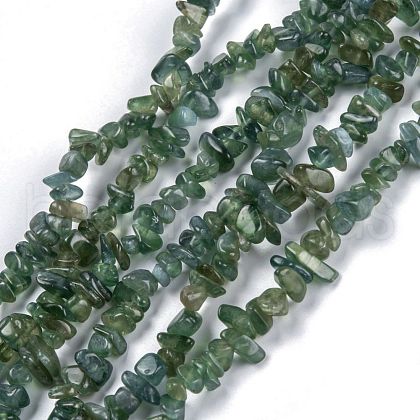 Natural Green Apatite Beads Strands G-G011-09-1