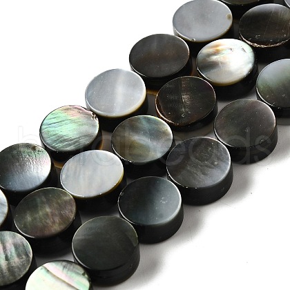 Natural Black Lip Shell Beads Strands BSHE-D300-05-10mm-1