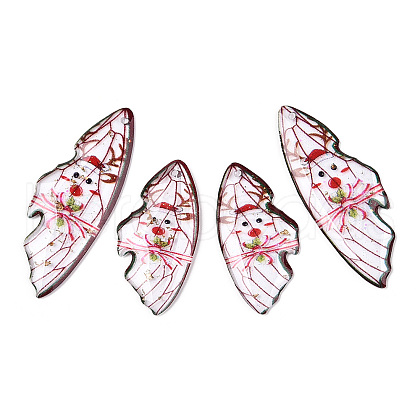 Christmas Theme Epoxy Resin Pendants X1-RESI-TAC0021-99C-1