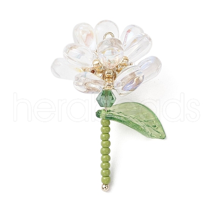 Transparent Glass Pendants PALLOY-MZ00732-01-1