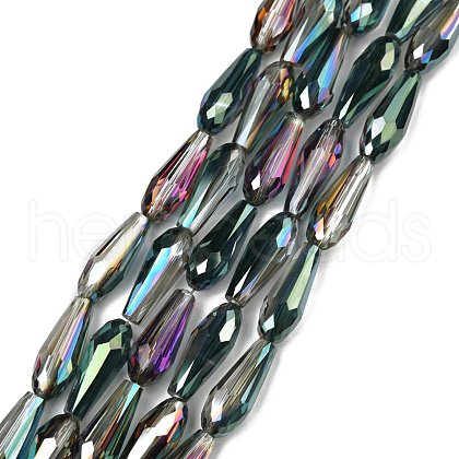 Electroplate Glass Beads Strands EGLA-L015-HP-B02-1