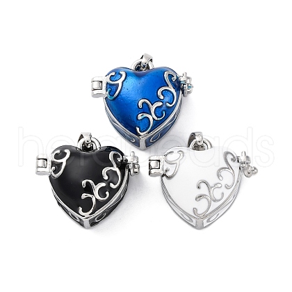 Brass Enamel Locket Pendants KK-F894-15P-1