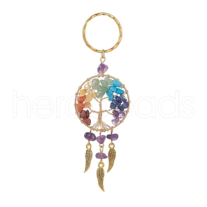 Natural Amethyst Keychain KEYC-JKC00435-02-1