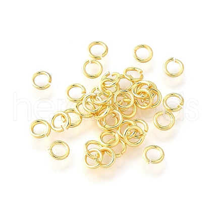 Brass Open Jump Rings KK-V007-004G-09-1