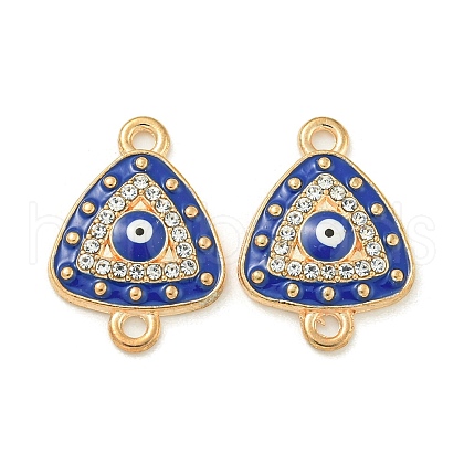 Alloy Blue Enamel Connector Charms ENAM-S003-02G-1