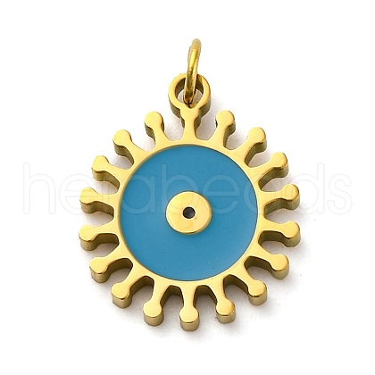 304 Stainless Steel Enamel Pendants STAS-E550-61G-1