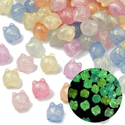 Luminous Transparent Acrylic Beads OACR-B031-20-1