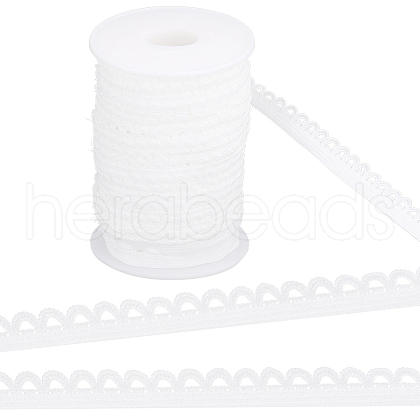Gorgecraft 25M Polyester Picot Elastic Lace Trim OCOR-GF0003-61B-1