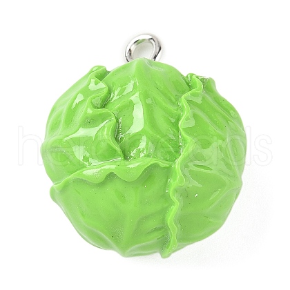 Opaque Resin Pendants RESI-G107-04F-1