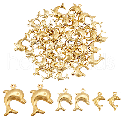   60Pcs 3 Style Brass Pendants KK-PH0005-11-1