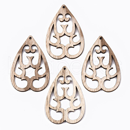 Unfinished Hollow Wood Big Pendants WOOD-N006-123-1