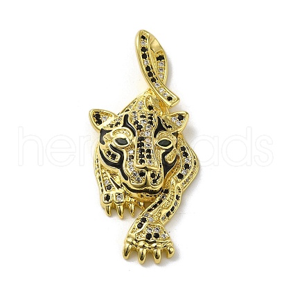 Rack Plating Brass Micro Pave Cubic Zirconia Pendants KK-A210-02C-G-1