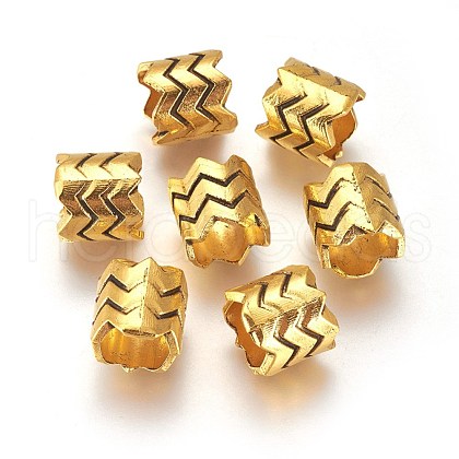 Tibetan Style Alloy Beads TIBEB-60709-AG-FF-1