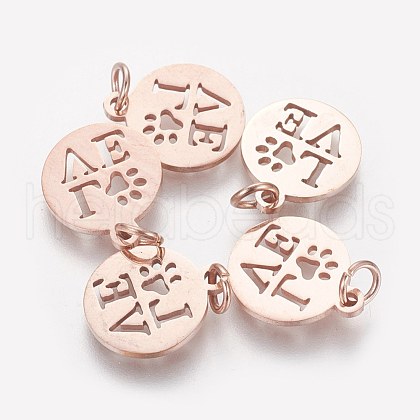 304 Stainless Steel Pendants STAS-Q201-T450R-1
