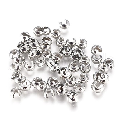 Iron Crimp Beads Covers KK-CJC0001-06A-P-1