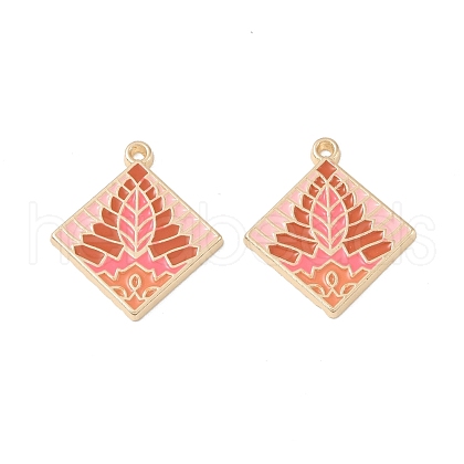 Rack Plating Alloy Enamel Pendants FIND-I038-04E-1