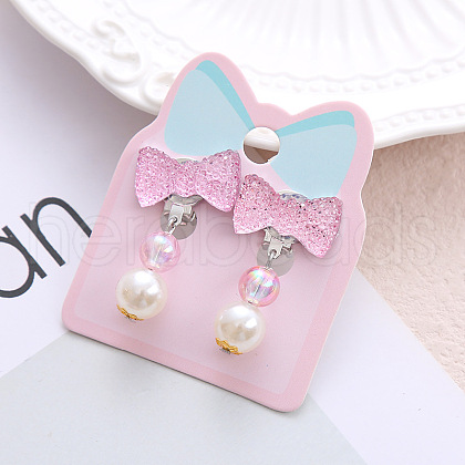 Alloy Plastic Clip-on Earrings for Kid WG21FF0-24-1