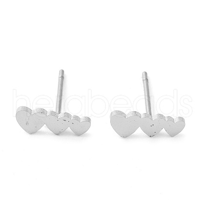 Non-Tarnish 304 Stainless Steel Stud Earrings EJEW-M242-02N-P-1