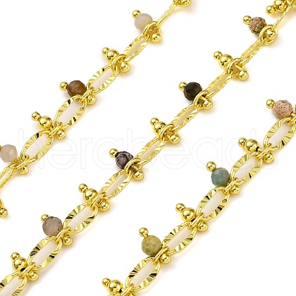 Handmade Faceted Natural Gemstone Beaded Chains CHC-L050-01G-08-1