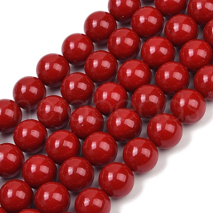 Shell Pearl Beads Strands BSHE-K015-12mm-01-1