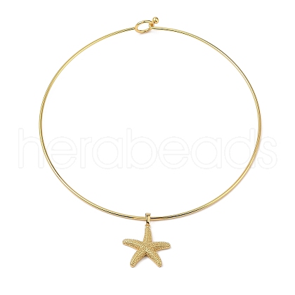 Brass Charm Necklace BJEW-Q350-07B-G-1