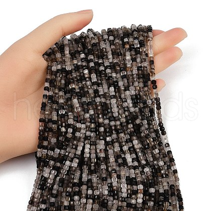 Natural Smoky Quartz Beads Strands G-RM2025-C43-B-1