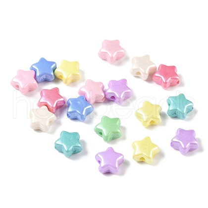 Plating Opaque Acrylic Beads MACR-K361-04-1