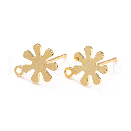 201 Stainless Steel Stud Earrings Findings STAS-C044-04G-1
