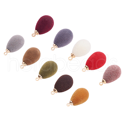 Flocky Acrylic Pendants FIND-T046-32-1