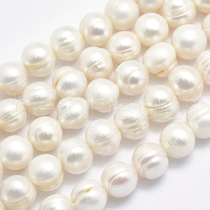 Natural Cultured Freshwater Pearl Beads Strands PEAR-F007-01-1