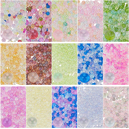 SUNNYCLUE 15 Colors 3D Nail Art Glass Mini Ball Beads MRMJ-SC0002-29-1