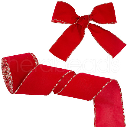 10 Yards Single Face Velvet Ribbon OCOR-WH0092-39B-1