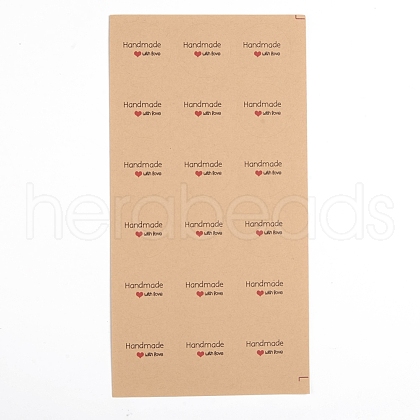 Self-Adhesive Kraft Paper Gift Tag Stickers DIY-D028-02E-01-1