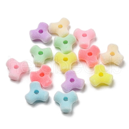 Flocky Acrylic Beads FIND-L014-02-1