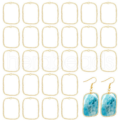 CHGCRAFT 100Pcs Alloy Open Back Bezel Pendants FIND-CA0008-64-1