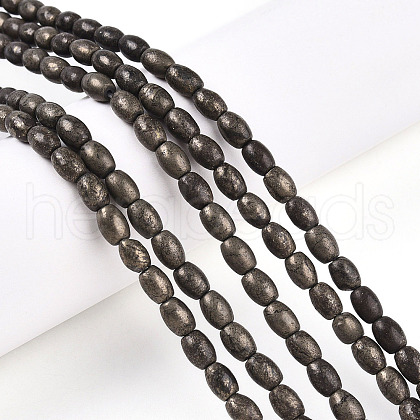 Natural Pyrite Beads Strands G-N346-02A-01-1