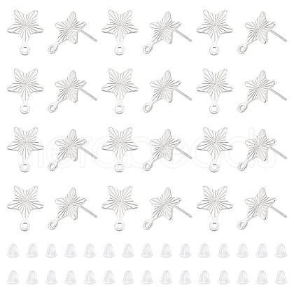 Unicraftale Star 201 Stainless Steel Stud Earring Findings STAS-UN0054-75P-1