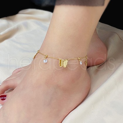 316L Surgical Stainless Steel Charm Anklets for Women FS-WG47470-17-1