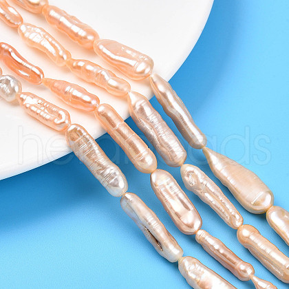 Baroque Natural Keshi Pearl Beads Strands PEAR-S020-H12-1