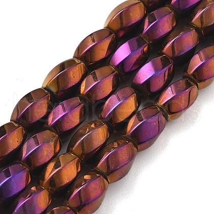 Electroplated Synthetic Magnetic Hematite Beads Strands G-P545-G01-02A-1